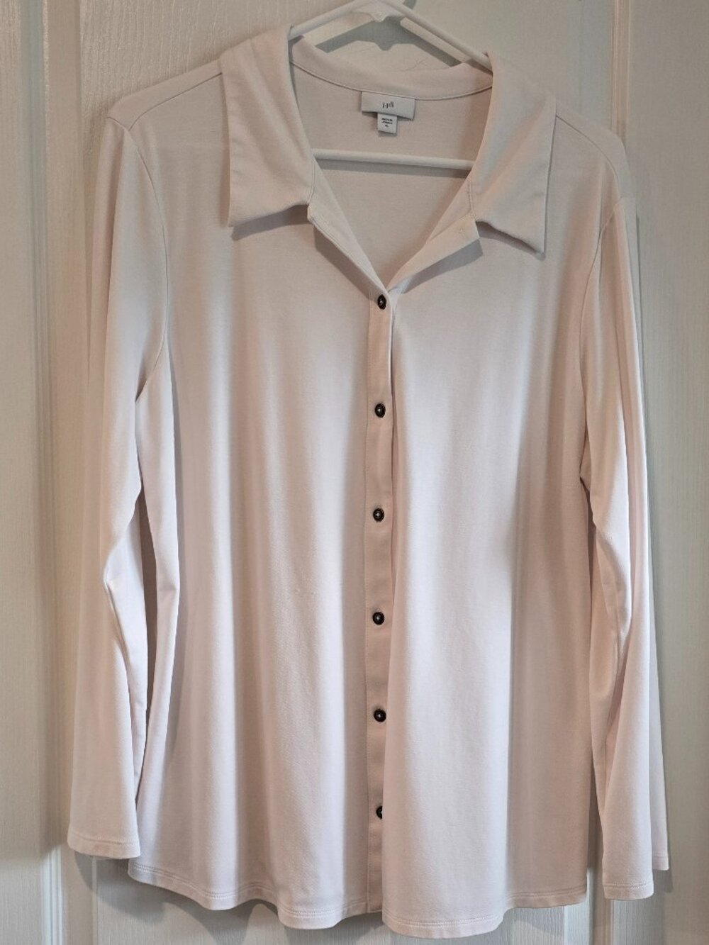 JJill Off-White Button Blouse